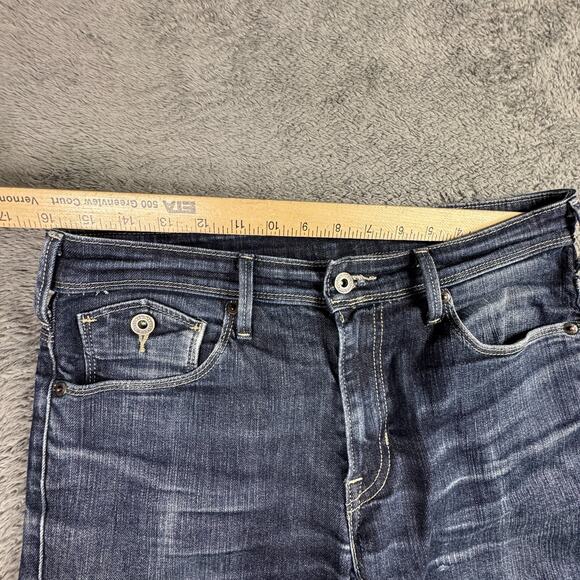 Y2K levis Jeans Mens 32x30 Low Rise Stone Rinse Adjustable Waist Flap Accent - Picture 11 of 11